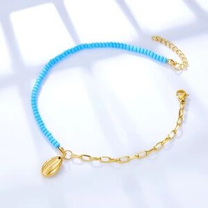 18 K Gold Plated Stainless Steel Shell 
Anklet